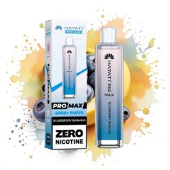 Hayati Pro Max 4000 Puffs Disposable Vape Dual 1.1 Ohm Mesh Coil 1400mAh Rechargeable Blueberry Banana