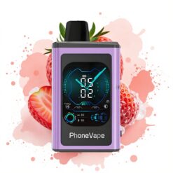 JNR PhoneVape 30000 puffs Type-C Rechargeable Adjustable Airflow App Controlled Strawberry Ice