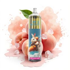 JNR Rocket-X 12400 Puffs Adjustable Airflow RGB 25ml Peach Ice