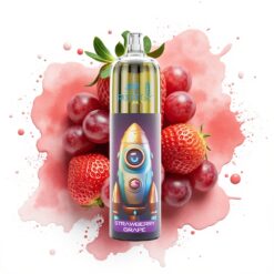 JNR Rocket-X 12400 Puffs Adjustable Airflow RGB 25ml Strawberry Grape