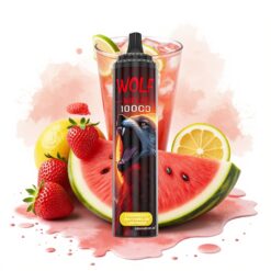JNR Wolf Niplo 10000 Puffs 1.0 Ohm Mesh 650mAh 20ml Strawberry Watermelon Lemonade